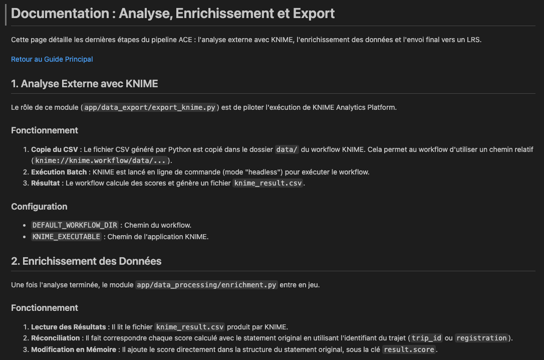 Documentation d'utilisation